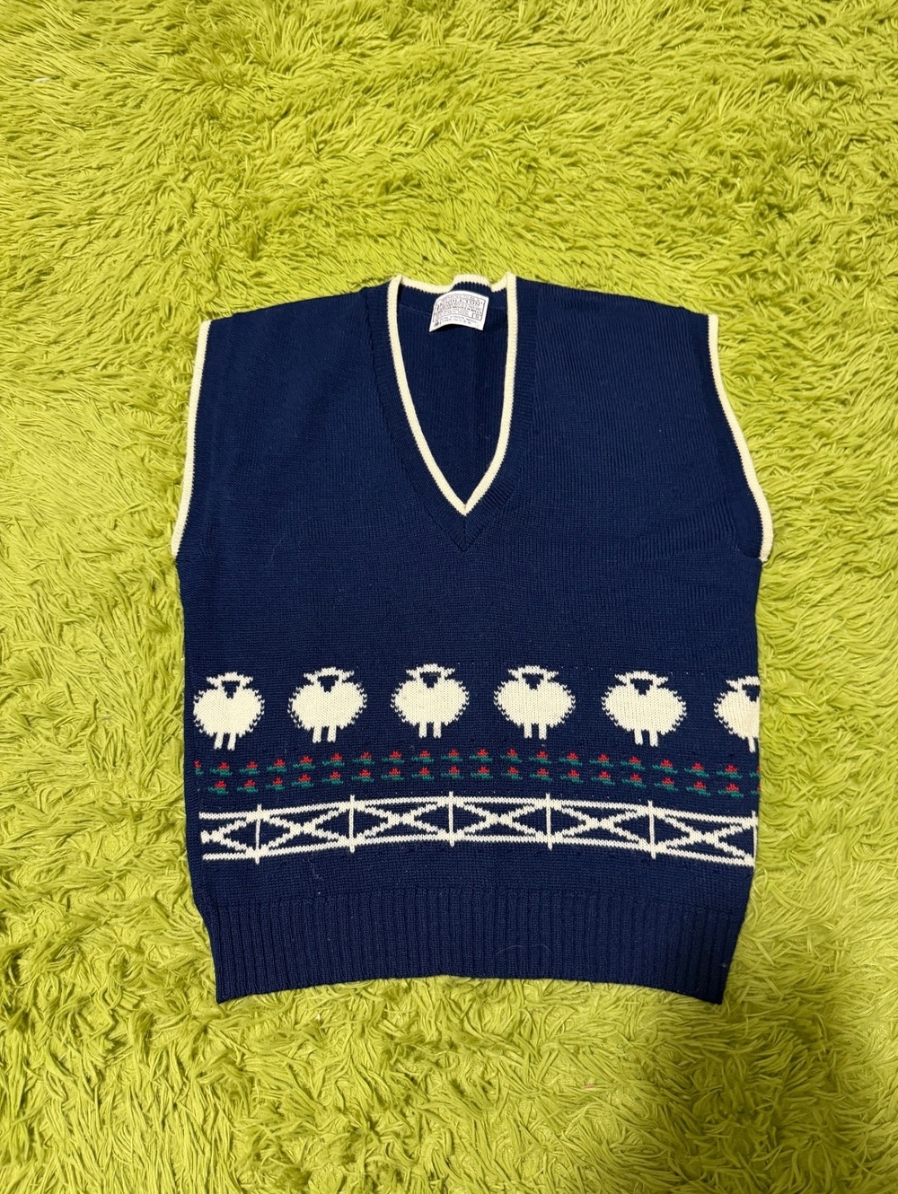 Vintage Pendleton Sheep’s Wool Sweater Vest Women’s Size Small Blue